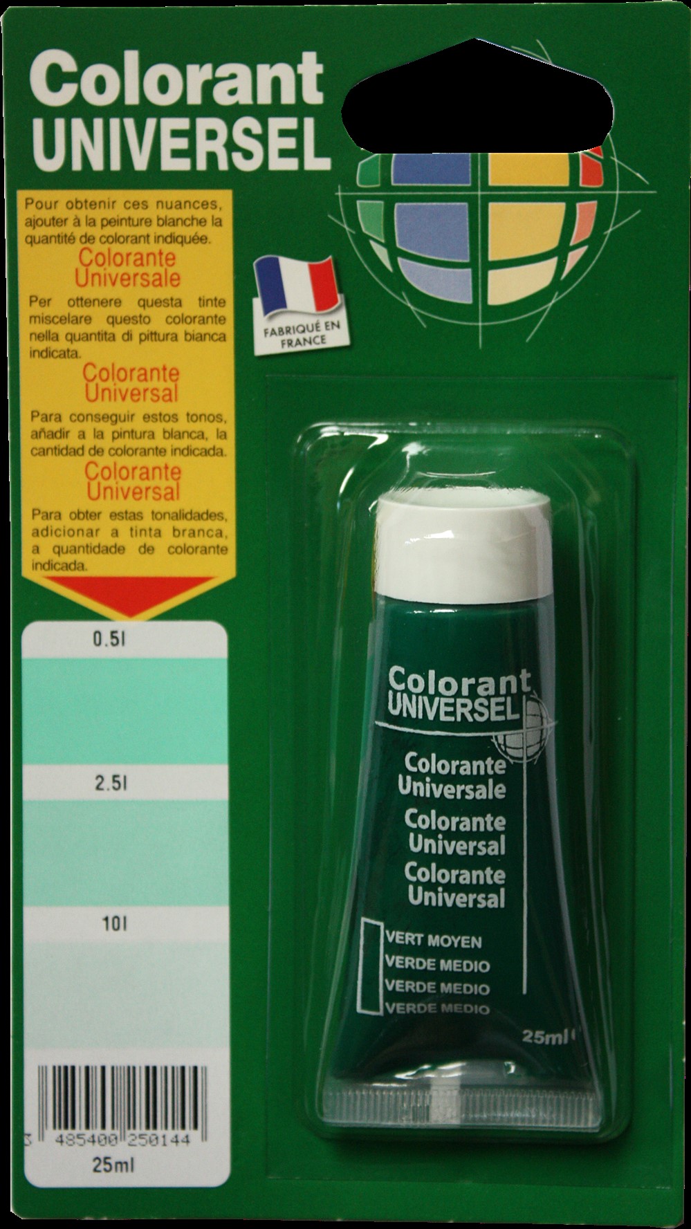 Colorant universel pour peinture vert moyen 25ml